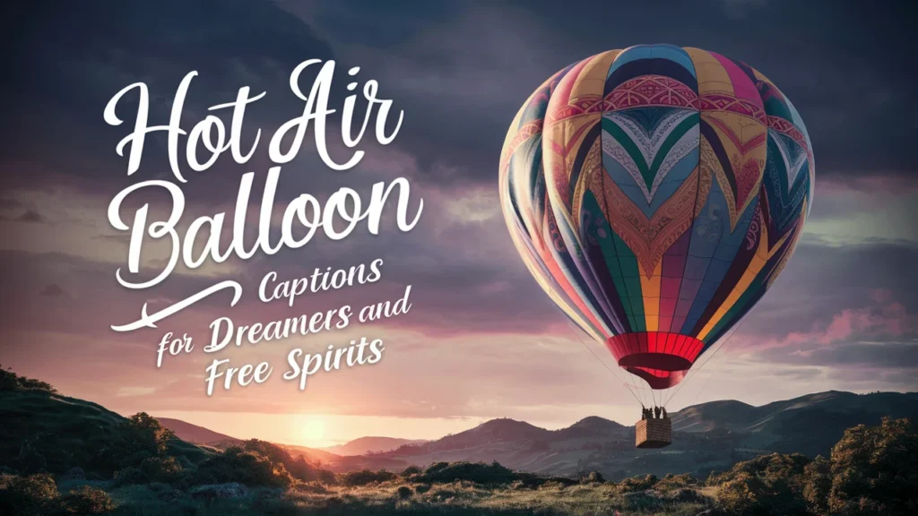 Hot Air Balloon Captions for Dreamers and Free Spirits