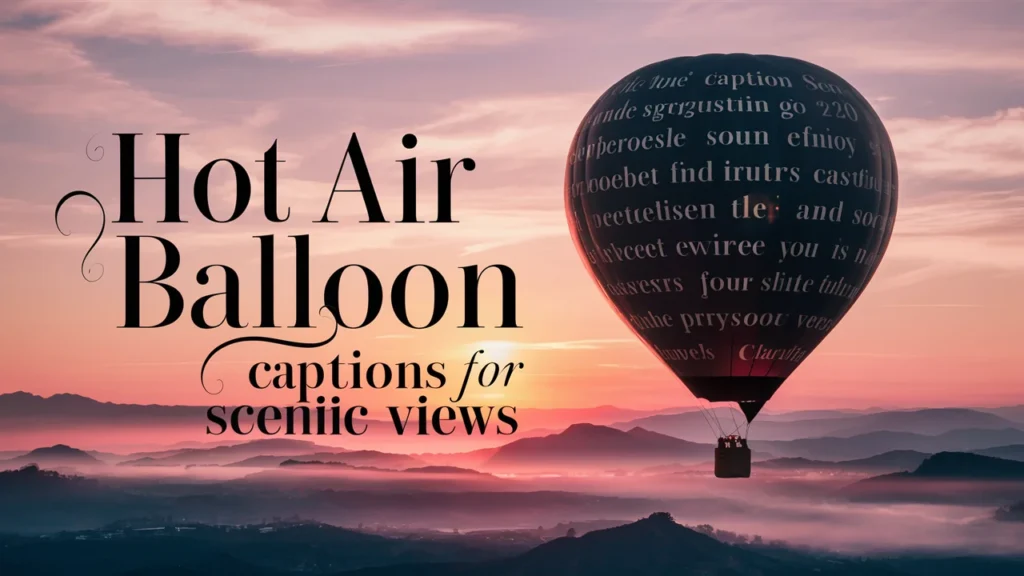 Hot Air Balloon Captions for Scenic Views