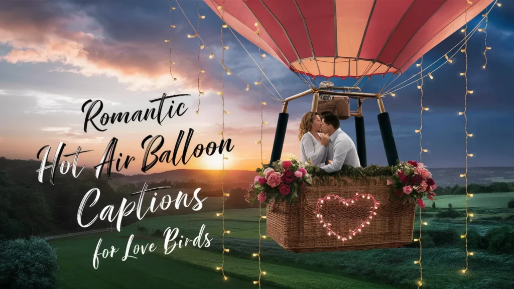 Romantic Hot Air Balloon Captions for Love Birds