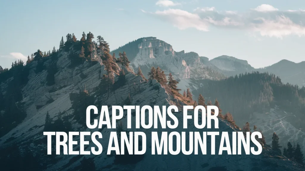 Captions for Trees and Mountains