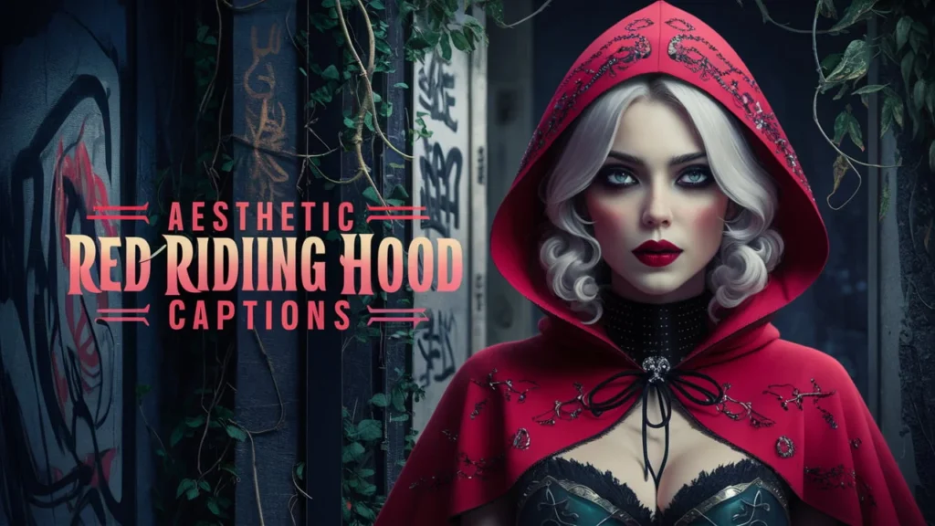 Aesthetic Red Riding Hood Captions