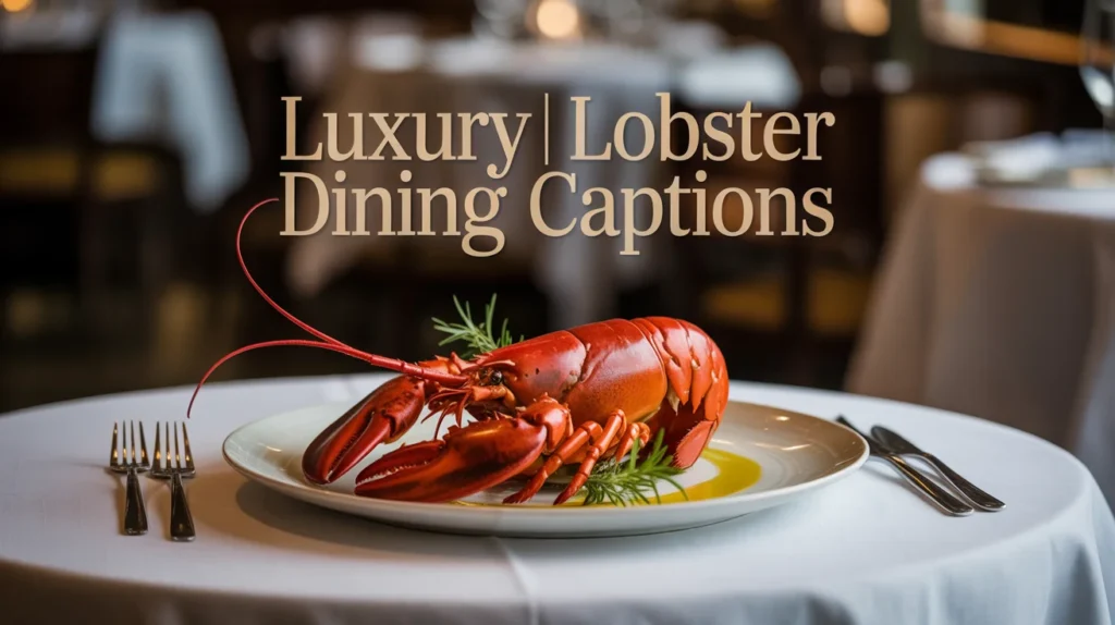 Luxury Lobster Dining Captions