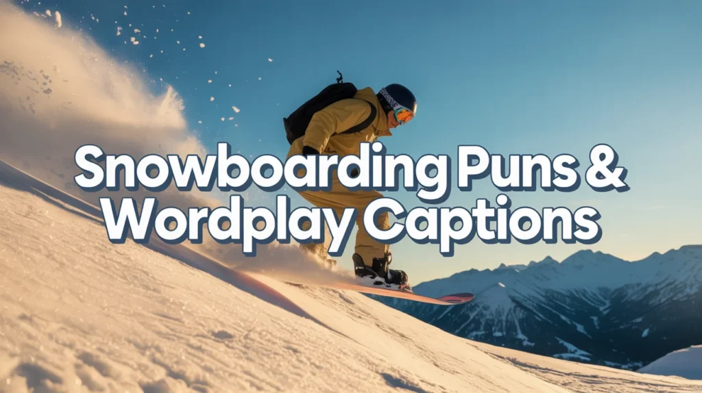 Snowboarding Puns & Wordplay Captions