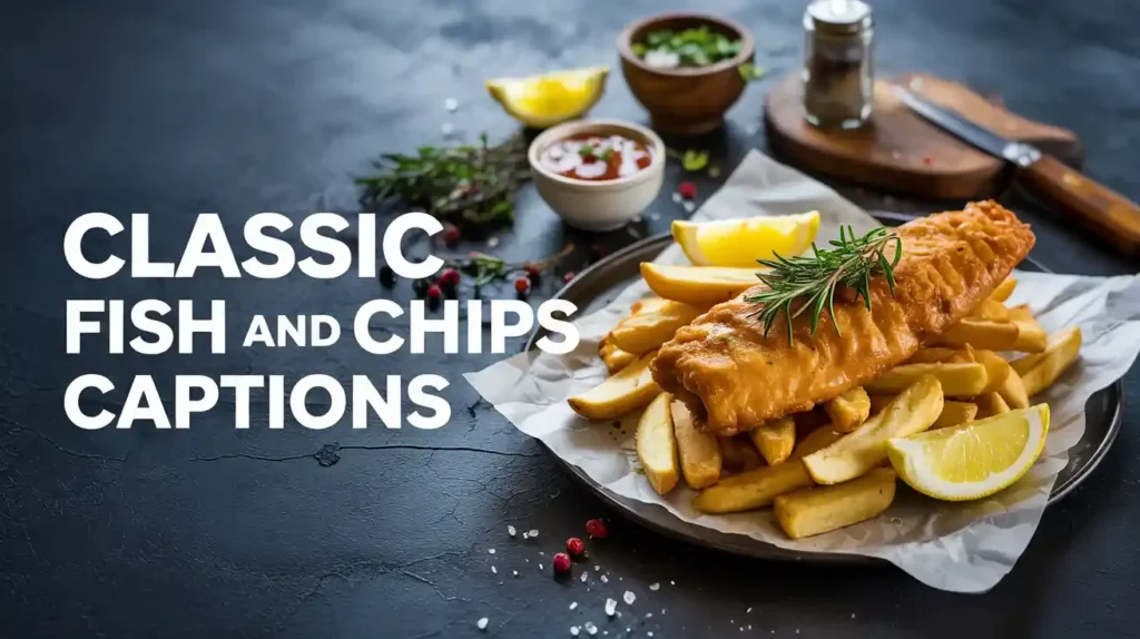 Classic Fish and Chips Captions