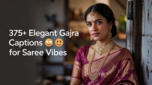 Elegant Gajra Captions For Saree Vibes
