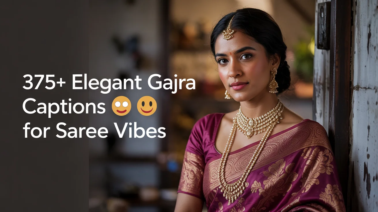Elegant Gajra Captions For Saree Vibes