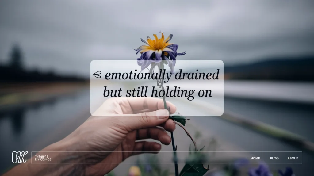 Emotionally Drained but Still Holding On