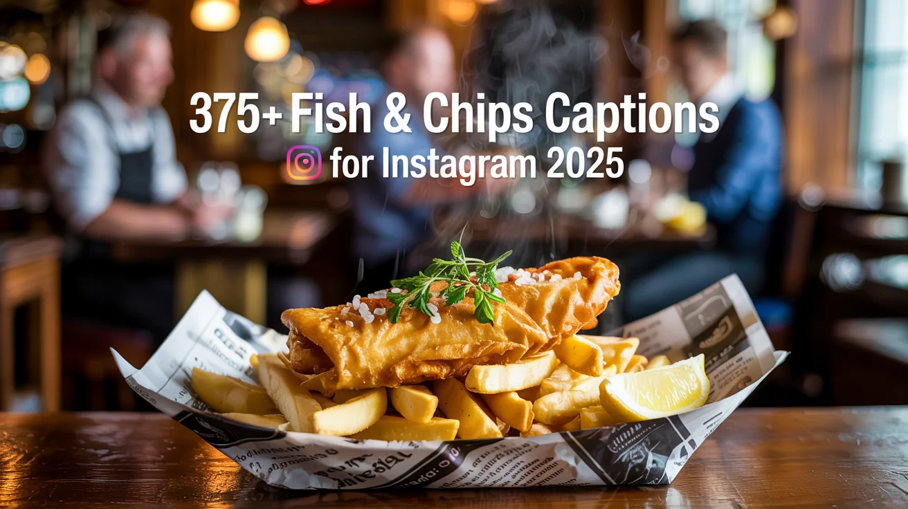 Fish and Chips Captions for Instagram