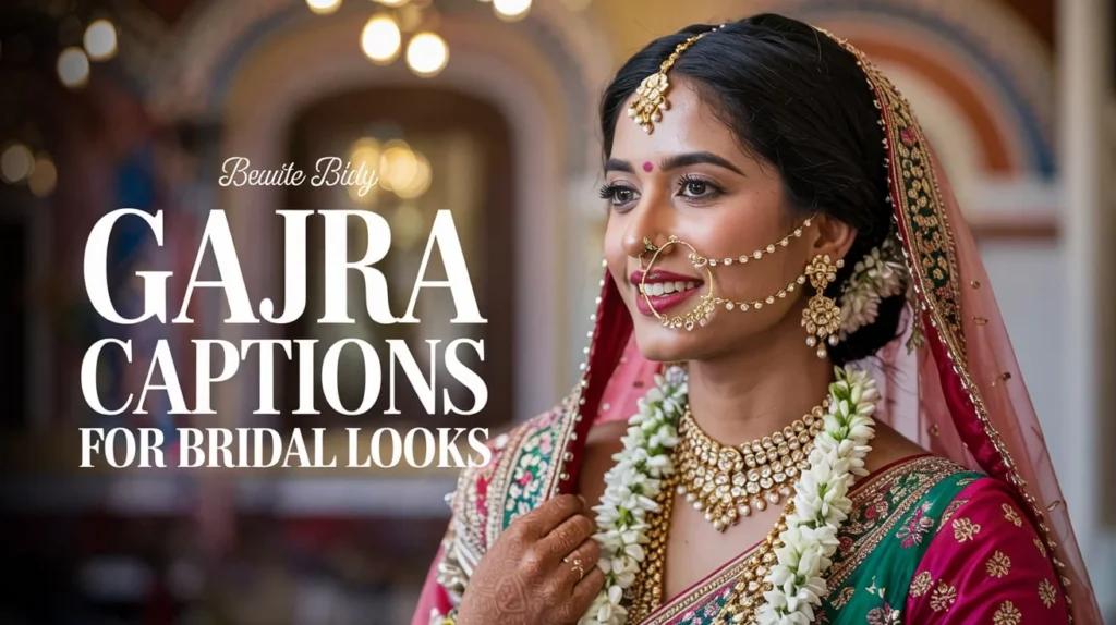 Gajra Captions for Bridal Looks