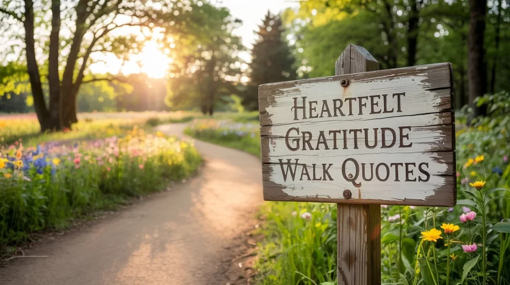 Heartfelt Gratitude Walk Quotes