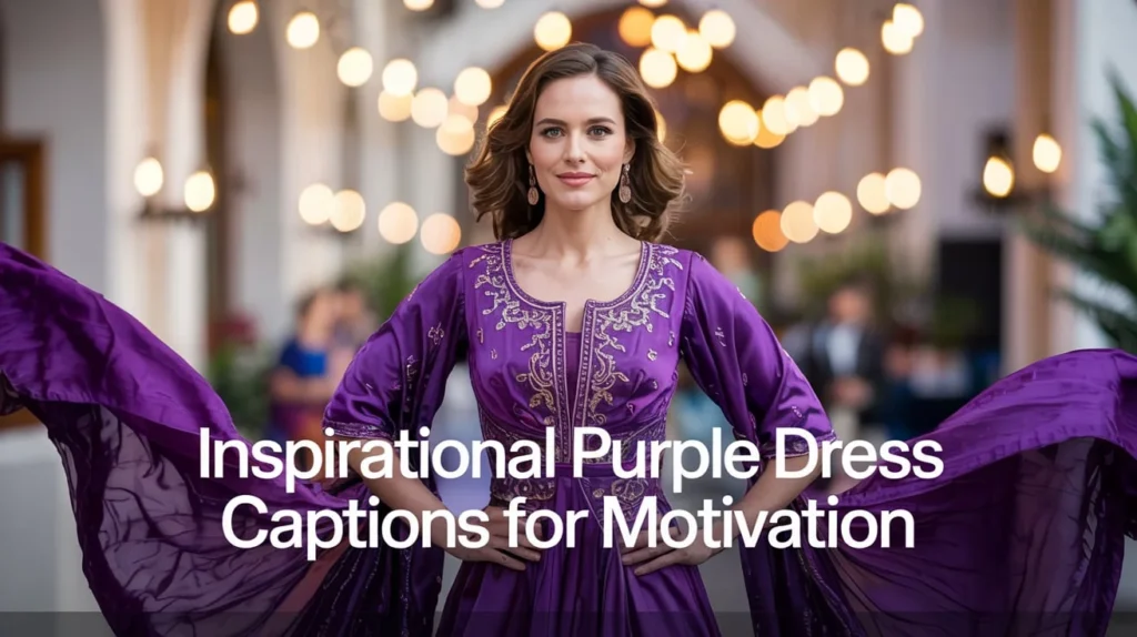 Inspirational Purple Dress Captions for Motivation
