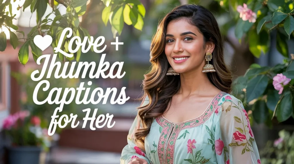 Love + Jhumka Captions for Her