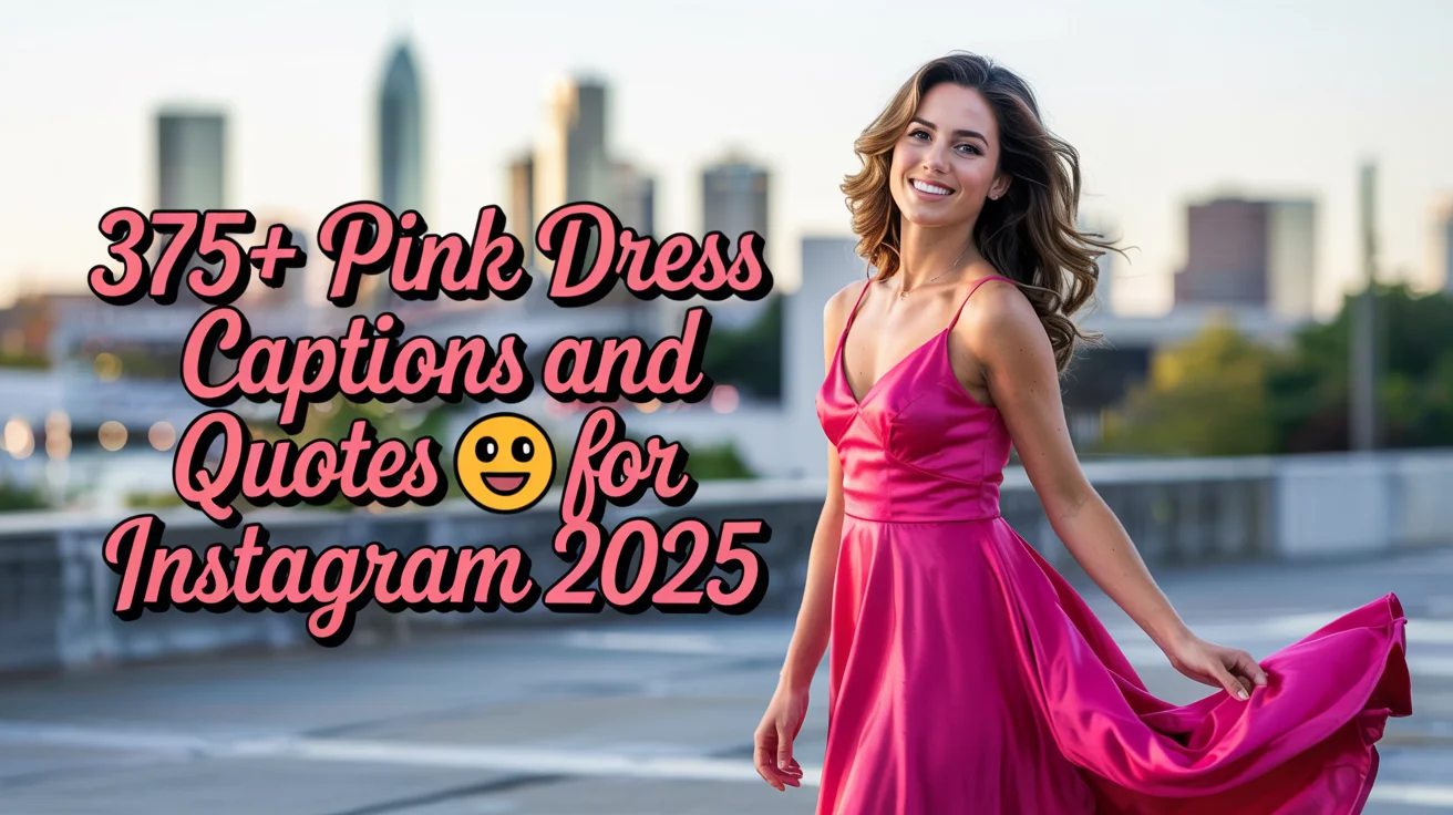 Pink Dress Captions and Quotes for Instagram