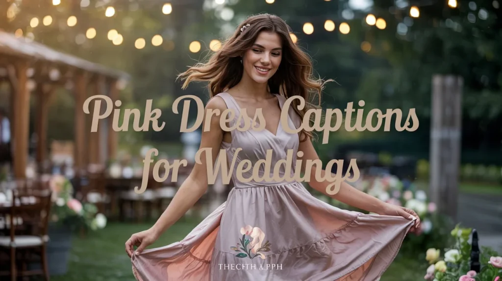 Pink Dress Captions for Weddings