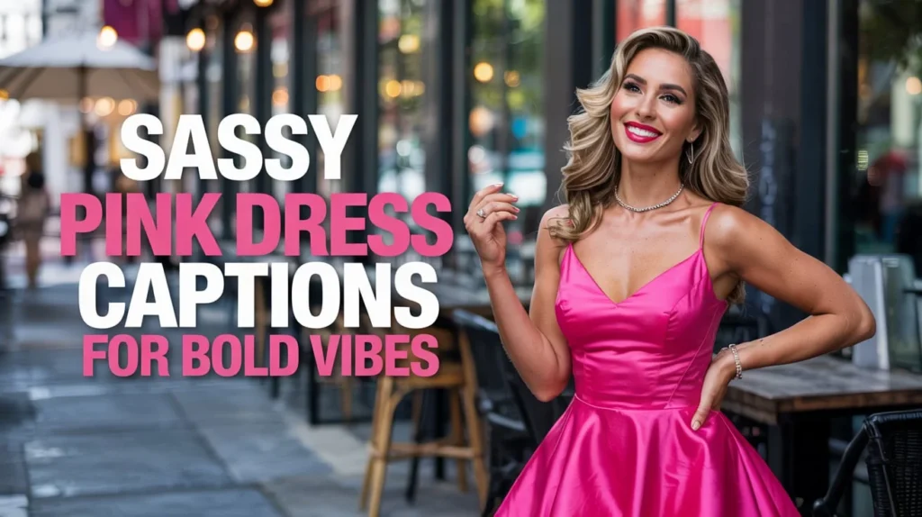 Sassy Pink Dress Captions for Bold Vibes