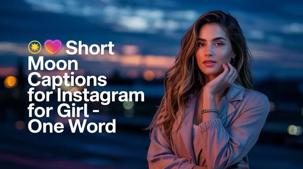 Short Moon Captions for Instagram for Girl One Word