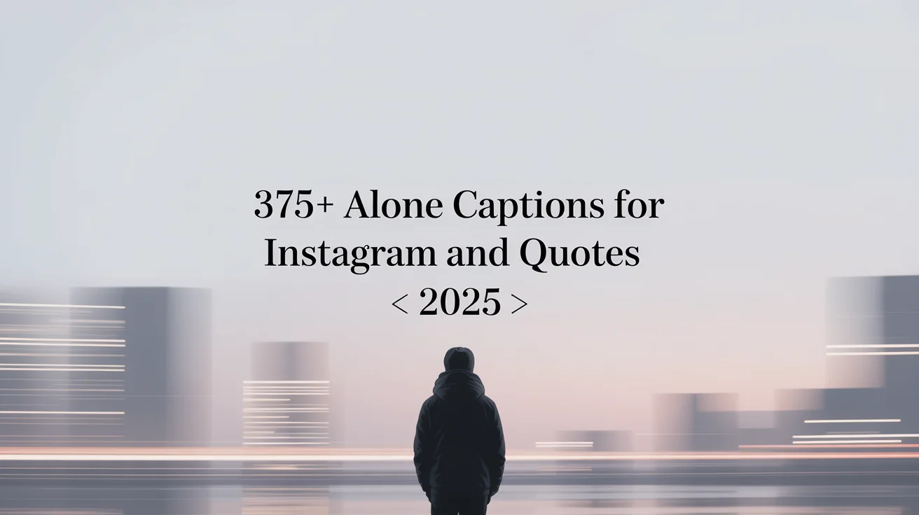 Alone Captions For Instagram and Quotes