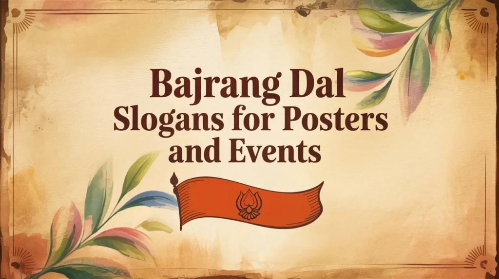 Bajrang Dal Slogans for Posters and Events
