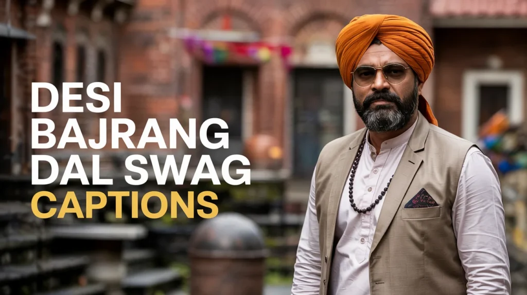 Desi Bajrang Dal Swag Captions
