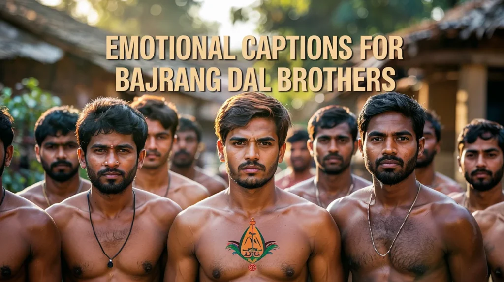Emotional Captions for Bajrang Dal Brothers