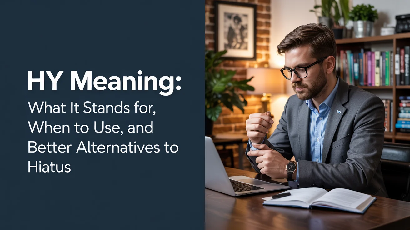 HY Meaning: What It Stands For, When to Use It, and Better Alternatives to “Hiatus”