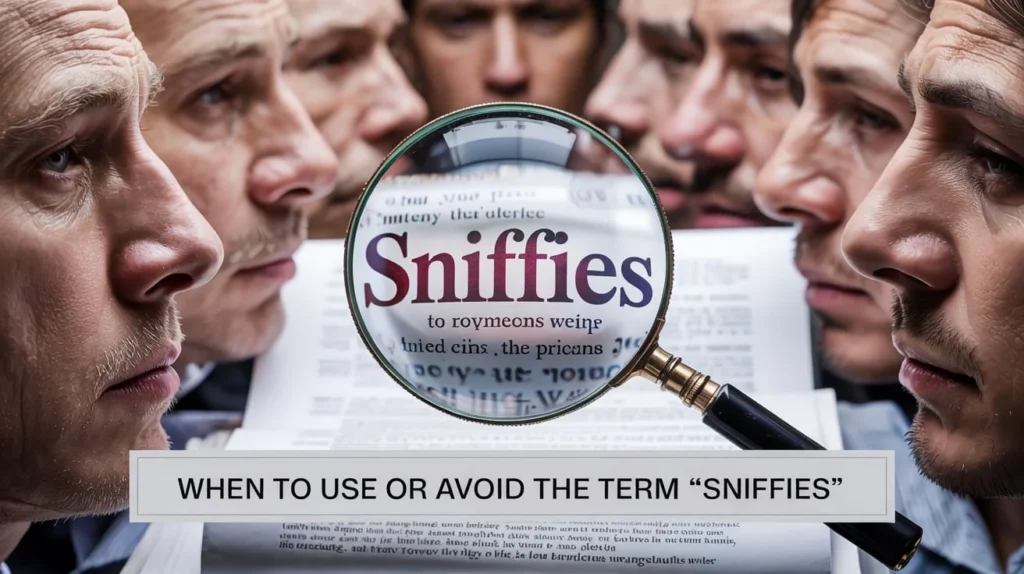 When to Use or Avoid the Term “Sniffies”